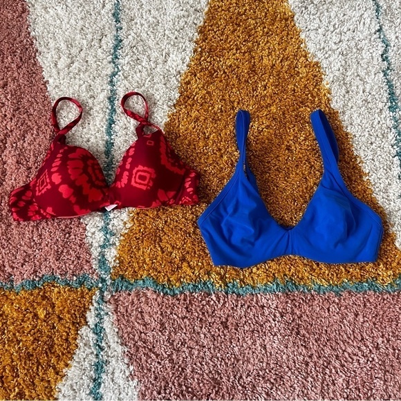 2pc Bundle Set Victoria's Secret Vintage Y2K Underwire Bikini Tops 34B - Picture 1 of 10